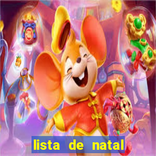 lista de natal para imprimir